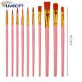 Comfortable Grip Paint Brushes 10pcs Long Handle Watercolor Paint Brushes Set for Artists Soft Bristles Strong Absorbency Round Pointed Ideal for Painting Projects Artist Paint Brushes. 
