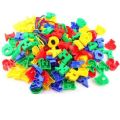 Chunky Blocks String Along Colored A-Z English Alphabet Plastic Blocks - Multicolor. 