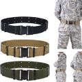 Belt Nylon Web Firm Uniform Belt Military-Belt-Outdoor-Training-Duty-Tool-Belt - Black. 