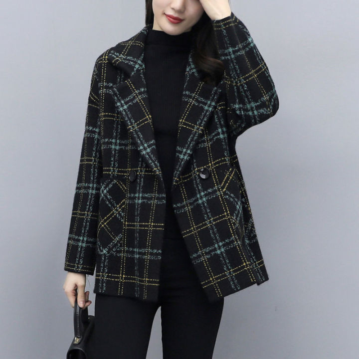 bellylady%20Women%20Short%20Pea%20Coat%20Retro%20Trendy%20Plaid%20Suit%20Collar%20Coat%20Elegant%20Slim%20Fit%20Single-breasted%20Warm%20Jacket%20-%20Image%208