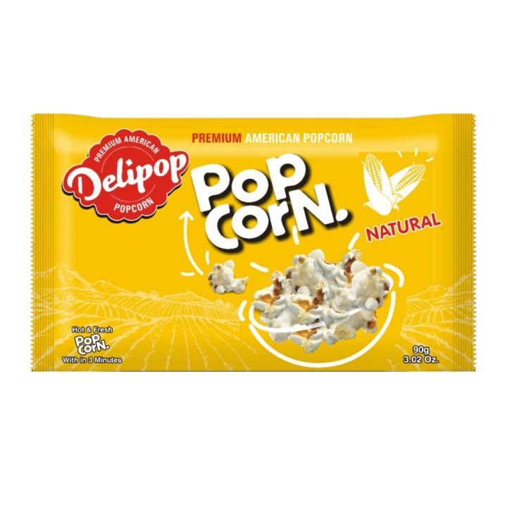 Delipop Popcorn Natural Flavor 90g