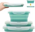 Crockery Mall Student Silicone Box Silicone Collapsible Box Food Storage Container Set. 