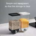 Easy Press Kitchen Wall Mounted Food Storage Container Cereal Dispenser Oatmeal Wall Mounted Container Cereal Dispenser For Oatmeal Cereal Spices Dry Fruits and other food items - In 1000ml, 1500 ml. 