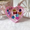 12pcs/Set Cartoon Rings Children'S Rings For Girls Ring Set Finger Rings Jewelry Heart Display Box Kids Toy Gift. 