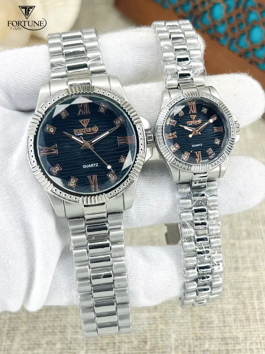 Fancy Couple Pair Watch – Stylish Men & Women Wristwatch Set | Daraz.pk