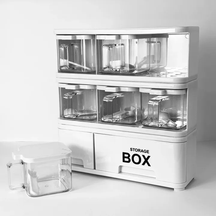 PrettyNeat%20Storage%20Box%20Condiments%20&%20Spice%20Rack%20With%206%20Spice%20Jars%20And%20Spoons%20-%20500ml%20-%20Image%202