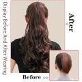 Long Ponytail Big Wave Clip in Pony Tail Hair Extension Ponytail Extension Bendable Synthetic Clip In Ponytail Hair Extension Long Wave Style Ponytail - Natural Look. 