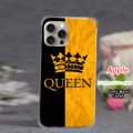 Apple iPhone 15 Pro Max Back Cover Yellow - Queen 2Gud Soft Phone Case For Girls. 