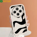 UCUC for Redmi 14C Back Cover Black White Stripes Ladder Camera Soft Rubber Protection Phone Case. 