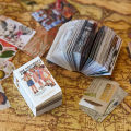 RHS Online 200PCS Mini Times Pictorial Series Basic Material Book Memo Pad Paper Mail Card Journal Planner Diary Crafts DIY Scrapbooking. 