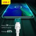 USB Type C Vooc Cable 5A Super Fast Charging Cord for OPPO R17 Reno4 Ace2 Find X3 X2 Reno 6 Pro 5G 5 4 3 F19 Mobile Phone Accessories Data Wire Type C Cable Charger USB Cable 65W Vooc Data Cable Fast Charging. 