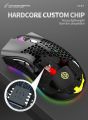 BM600 Wireless Mouse Lightweight Hollow-out Design Rechargeable Gaming Mouse With RGB Lights. 