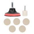 Car Windscreen Glass Scratch Remover 100g Oxide Powder Polishing Kit Wheels Set Polish Pads. 
