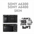 sony a6300 and a6400 camera skin black carbon fiber. 