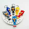 SONIC Keychain with Strap - Bag Charm keyring -  - keychain for boys -  kids -  girls -  for bag - stationary - for car  - High quality. 