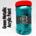 Green Metallic Acrylic Paint - Permanent Waterproof Paint. 