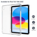 Case For iPad 10th Generation 10.9 inch Clear Case TPU, Shockproof Transparent Back Cover iPad 10th Generation 10.9 inch  A2757, A2777, A2696.. 