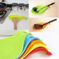 1Pcs Silicone Spoon Rest Heat Resistant Utensil Holder Cooking Tool Rest Pad Grade Silica Gel Spoon. 
