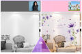 Wall Sticker For Living Room Romantic Purple flower Wall Stickers For Home.. 