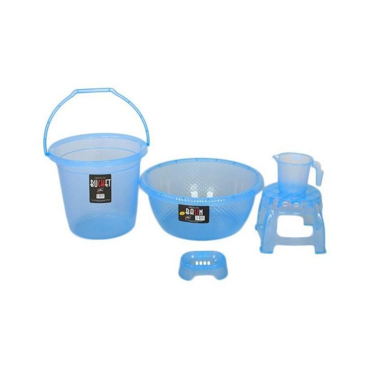 Morrison Sparkling Diamond Royal Cleanup Bathroom Bathing Set Accessories - 5 Pcs