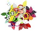 pack of 06-Rabbit Ear Hair Tie Rubber Bands /poni Hair Accessories For Children & kids. 