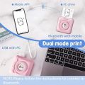 Peripage Mini Printer A6 Portable Thermal Printer Pocket Wireless Label Sticky Note Sticker Smart Phone Photo Printer Compatible with Bluetooth USB Connect. 
