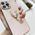 FELMYST Mascot Case For Xiaomi Mi 11 Lite 5G NE 3D Luxury Reindeer Gold Plated  Mobile Phone Casing Square Pendant Inlaid Brick Girl Boy Gift Soft Shockproof Cover Cases. 