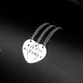 Trendy Pcs/set Best Bitches Pendant Broken Heart Stitching Necklace For Best Friends And Good Girlfriends Sets Of Chains. 
