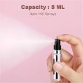 Refillable Perfume Atomizer - 5ml Travel Size, Mini Spray Bottle, Portable Refillable Empty Metal Bottle for Fragrance, Travel Essential, Leak-Proof, Pocket-Sized, Ideal for Men & Women. 