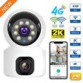 V380 Pro Dual Lens Security Camera,Color+Night Vision,Auto Tracking,4MP (2+2) Wireless Indoor WIFI SECURITY CAMERA. 