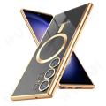 Magsafe Case For Samsung S24 S23 S22 S21 Ultra Plus Note 20 10 Clear Silicone Full Camera Crystal Magnetic Car Cover Protection Fleursbiy. 