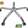 Steel Metal Chrome Chair Base With 5 Wheels. 