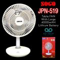 Sogo Portable Rechargeable Table FAN Easy To Carry With Long Battery Life - JPN-519. 