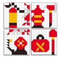 Toy Bricks Puzzle - Puzzle Series Traffic / Fire / Space. 