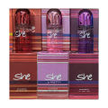 pack of 3 SHE Love Perfume Original 25ml For Unisex Women Ladies Girls Men Boys Gift Pack  Marriage Gift Special Gift Eid Gift Part Gift Anniversary Gift. 