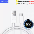 Original Vivo 33 Watt 44 watt Flash Charging Usb to C Cable Compatible for vivo V21,V21 Pro,V23 5G,V23e 5G,V23 Pro 5G,vivo 23e,iqoo Z5,Z6,Z6x,iqoo neo 3,iqoo neo 6,neo 7 Vivo Flash Charging Cable (33 Watt 44 Watt Only Cable) Fast Cable 1M. 