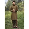 Special Dark Mehndi Gents Suit For Men at Wholesale Price With 100 Days Color and Bur Guarantee Summer Collection. 