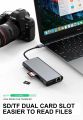 11 IN1 MULTI-PORT TYPE C TO USB C 4K HDMI ADAPTER USB HUB NETFLIX & YOUTUBE SUPPORTED. 