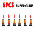 BataBata 3-12pcs Liquid Super Glue Wood Rubber Metal Glass Cyanoacrylate Adhesive Stationery Store Nail Gel 502 Instant Strong Bond Leath. 