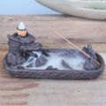 Ceramic Backflow Dragon Incense Burner Cones Stick Holder Censer Home Ornament. 