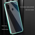 Biruiqu For Samsung Galaxy A21s Magnetic Absorption Case Metal Frame Shockproof Double Sided Tempered Glass Magnetic Case Cover. 