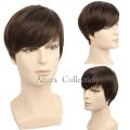 Full Head Cap Wig for Men - Black And Dark Brown Available. 