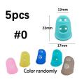 5pcs/Lot Multifunctional Silicone Thimbles Hollowed Out Breathable Protective Finger Sleeve DIY Crafts Sewing Accessories. 