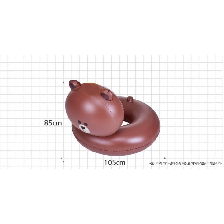 BROWN%20BEAR%20TRAVEL%20SWIMMING%20FLOAT%20LINE%20FRIENDS%20BROWN%20and%20SALLY%20RING%20TUBE%20%20105X85CM%2014+%20-%20Image%203