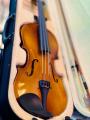 Premium Solid Wood Violin Full Size 4/4 Acoustic Fiddle Set Orchestral Stringed Musical Instrument Kit, , Hard Case, Bow,, 4 Student Beginner to Advanced Adult. 
