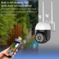 Outdoor Full HD PTZ IP Wireless Security Camera, Dome 360, WiFi CCTV Surveillance Camera, Pan / Tilt - Weatherproof - Night Vision - LED Lights - Two Way Audio - Motion Detection - SD Card Slot. 