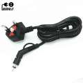 Hairdryer power cord British standard swivel tail wire 360 degree rotating plug straight hair comb curling iron wire. 