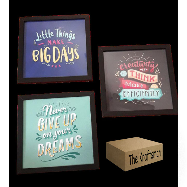 Photo Frame Set of 2 Wall Hanging Frames Motivational Quote Picture Frames Inspirational Photo frame 8 * 8 inches