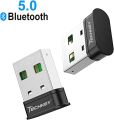 USB Bluetooth Adapter for PC Receiver - Techkey Mini Bluetooth 5.0 EDR Dongle transmitter for Computer Desktop Transfer for Laptop Bluetooth Headset Speaker Keyboard Mouse Printer. 