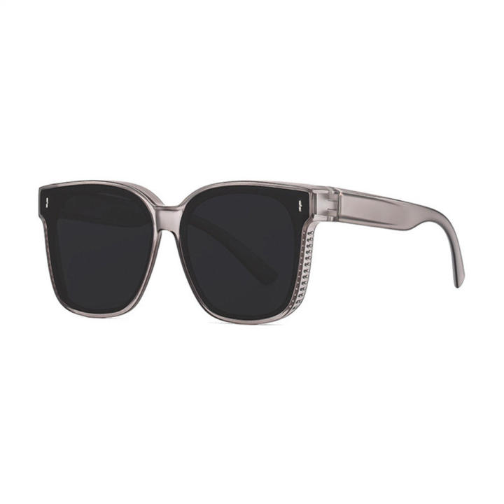 UV Protection Wrap Around Fit Over Sunglasses Glasses Anti-Glare Lightweight Wrap Around Glasses Square Frame Fit Over Sunglasses for Driving  Outdoor Activities Over Prescription Glasses for Myopia Unisex Style